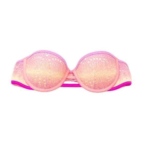 ⚡️NWT Victoria’s Secret Push Up Strappy Ombré Lace Bikini Top 32A - Picture 2 of 9